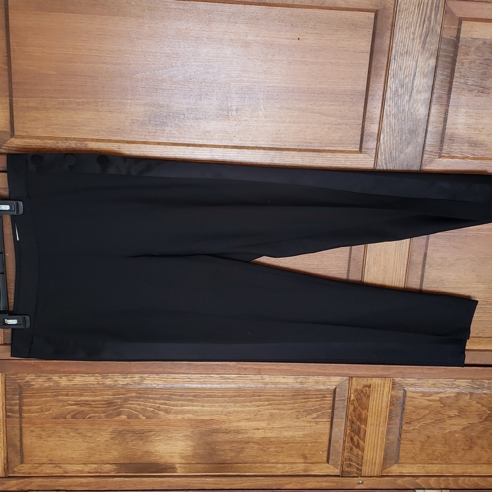 Lewit Satin Trim Tuxedo Ankle Pants Sz 4